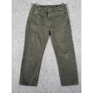 Thrills Slacker Jeans Mens‎ 32x27 Olive Green Organic Cotton Straight Leg